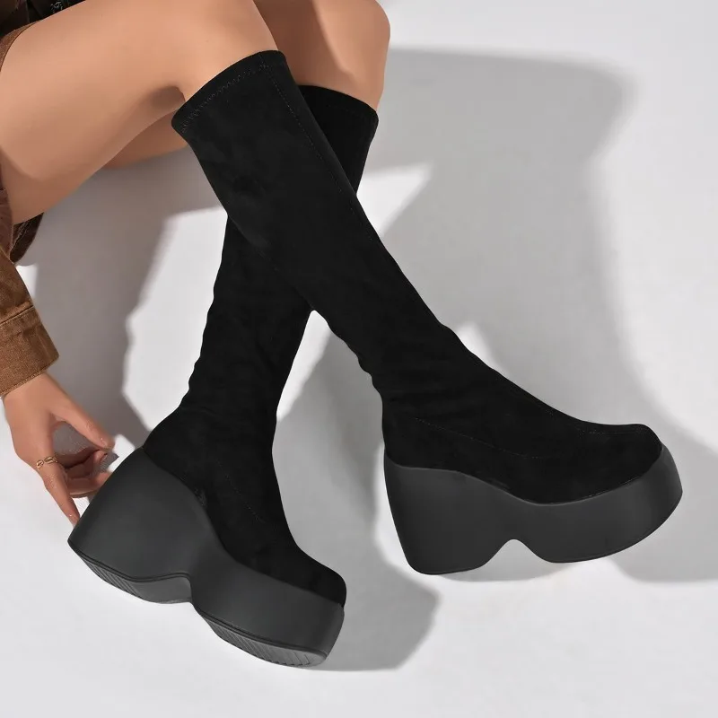 Новые зимние узкие эластичные  – обзор и цена Knee High Sock Women
