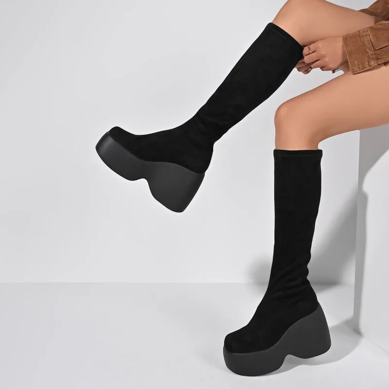 Новые зимние узкие эластичные  – обзор и цена Knee High Sock Women